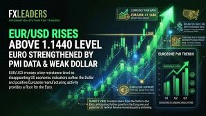EUR/USD Rises Above 1.1440 as Weak US Dollar and Eurozone PMI Support Euro