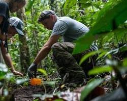 Imagen de scientist collecting samples in a rainforest
