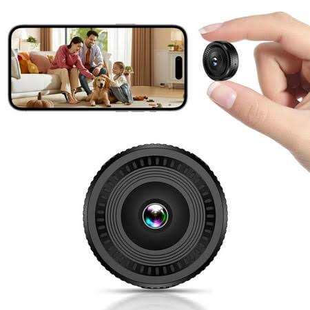 Mini Wireless Indoor Security Camera 1080p HD | Smart Motion Tracking, App Remote View, Night Vision, Rechargeable Battery, 360 Home & Office Baby Pet