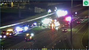 Fiery Crash Shuts Down I-71 in Delaware County, Ohio