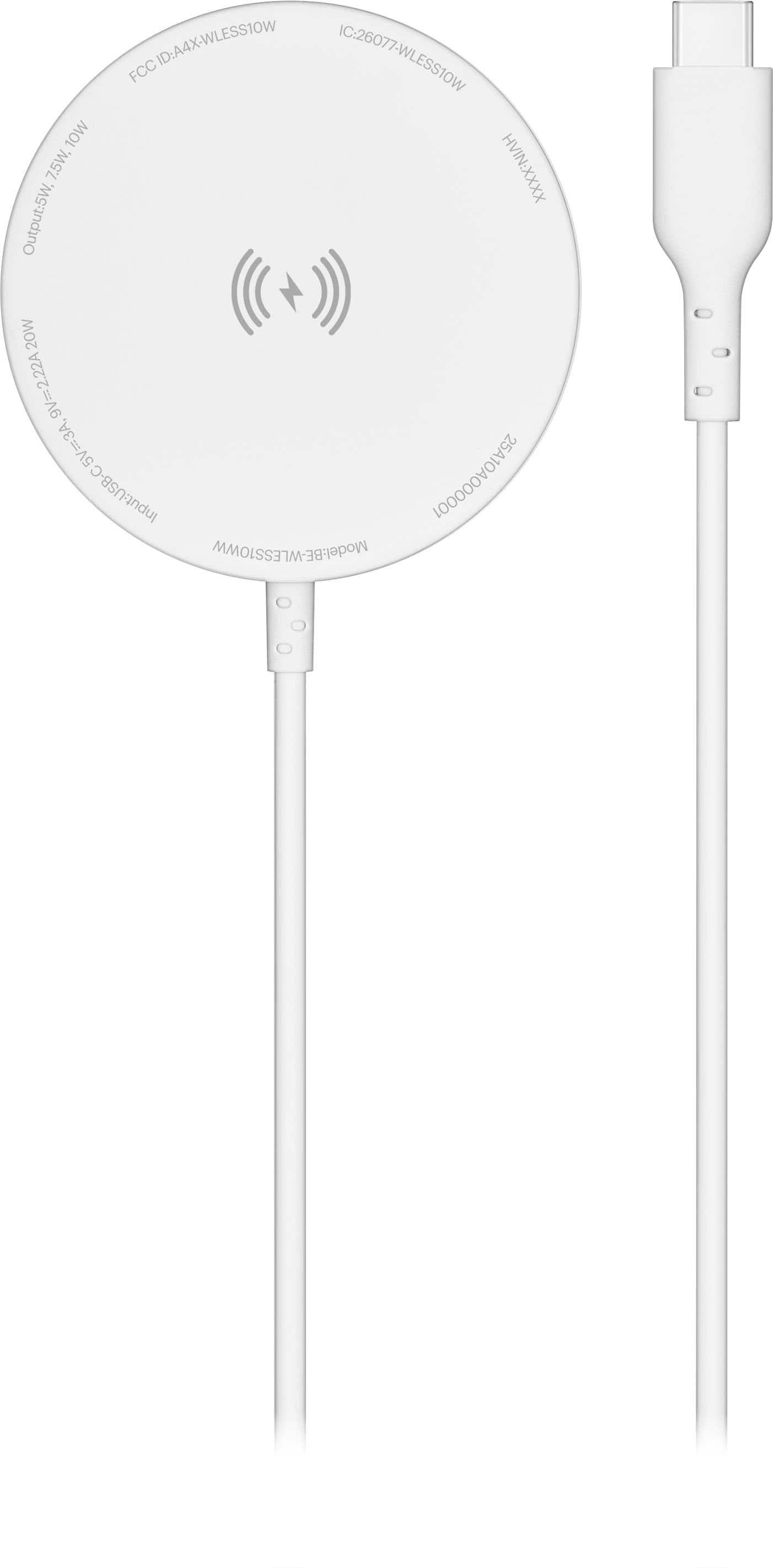Best Buy essentials 10W Magnetic Wireless Charger for iPhone or Devices Compatible with MagSafe & Qi Charging