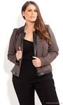 Plus Size Faux Leather Biker Jacket Black - Missguided