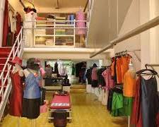 A display of beautiful handwoven textiles at Samatoa Weaving Center.