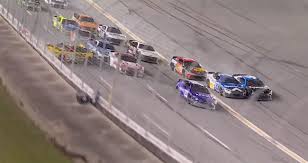 Hocevar gets aggressive on overtime restart, puts Bell in the wall
