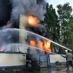 Eight injured chemical firm fire