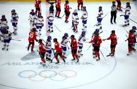 Olympics-Ice hockey-US hand Canada first-ever shutout at Games in stunning rout