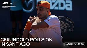 Francisco Cerundolo Claims 150th Win in Santiago; Baez Advances