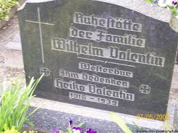 Grab von Wilhelm Valentin (-), Friedhof Westerbur