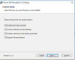 Imagem de VirtualBox installer shortcut creation