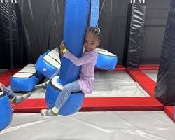 Image of Toddlers playing safely in a designated toddler area at Ninja Kidz Action Park Hammond