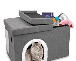 cat house that can be used as a bedの画像