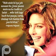 Anjaana Anjaani bollywood movie quotes. Loved this movie ... via Relatably.com