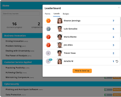 Image of Gamification in training with points and leaderboards