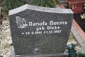 Grab von Renate Harms (geb. Dirks) (20.05.1941-01.12.1997 ...
