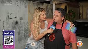 Premiado do 'Familhão' aparece na Globo com avental de programa da Band