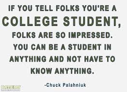 If you tell folks you&#39;re a college student, folks... via Relatably.com