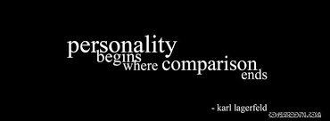 Cool facebook cover Quotes &#39; personality begins where comparison ... via Relatably.com