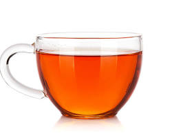 Image of glass cup of tea