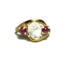 Polki Diamond Ring, 925 Sterling Silver Ruby Gemstone Prong Setting Decent Ring | eBay