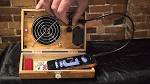 Homemade wooden speaker box with amp -