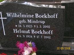 Grab von Helmut Boekhoff (06.09.1924-17.07.2002), Friedhof ...