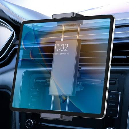 Eeekit 2-in-1 Car Slot Tablet Holder Universal 360 Rotation CD Player Phone Mount for 4-15in Devices
