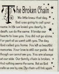 The Broken Chain......Grandma &amp; Grandpa. Miss and love you ... via Relatably.com