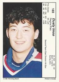 1990-91 7th Inning Sketch WHL #183 Dusty Imoo Back - 59496-183Bk