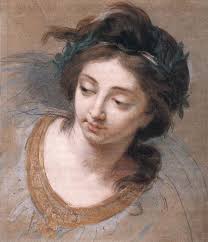 Woman&#39;s Head - Louise Elisabeth Vigee Le Brun. Artist: Louise Elisabeth Vigee Le Brun. Completion Date: 1780. Style: Rococo. Genre: portrait - woman-s-head-1780