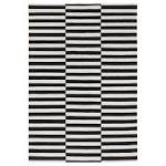 Black striped rug