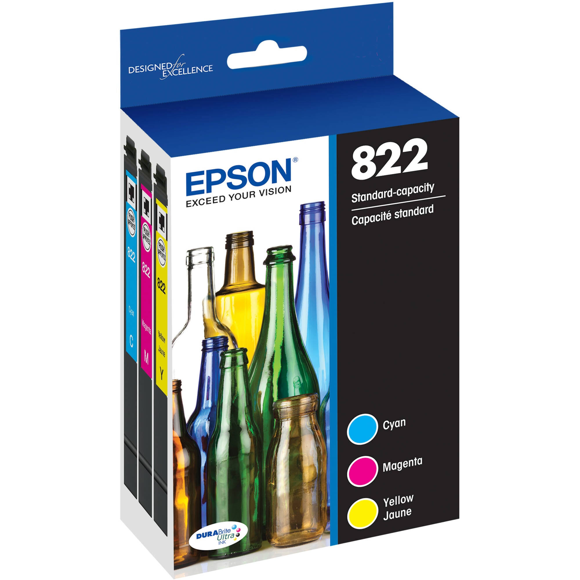 Epson T822 Color Standard-Capacity Ink Cartridges