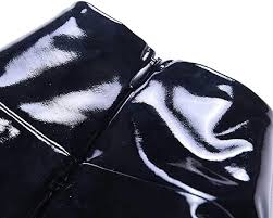 Amazon.com: RENLIANG-CLOTH Lingerie Bodysuit for Womens PU Leather Zipper High Neck Costume High-Cut (Color : Black, Size : Small): Clothing, Shoes & Jewelry - Product from Amazon.com