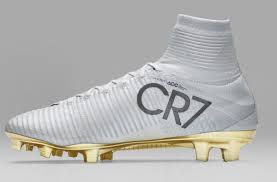 Worldwide Shipping Cleats Of Cristiano Ronaldo Gold White