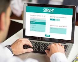 Image of Person taking online survey