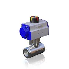 High-pressure ball valve brass 3/8"-1" FE/FE PN210 Pneumatic ...