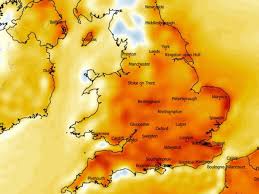 UK weather maps reveal 24C heat as 35 counties face 20C or above – see full list
