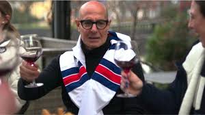 Stanley Tucci has a meal with the U.S. women’s hockey team