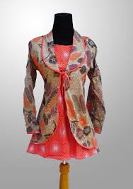 Hasil gambar untuk blazer batik wanita muslimah