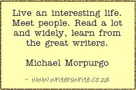 Amanda Patterson (Writing Quote – Michael Morpurgo) via Relatably.com