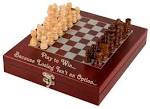Engraved chess set