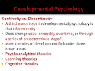 Continuity vs discontinuity psychology