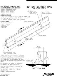 Temporary concrete barrier specifications for Caltrans projects