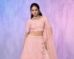 Image of Resham work lehenga choli embroidery