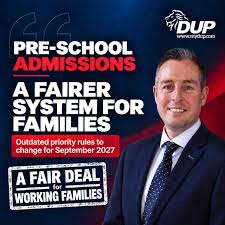 Givan levels playing field in pre-school admissions for hard working families — DUP