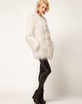 M: FauxFake Fur Mongolian WHITE Fabric by the Yard