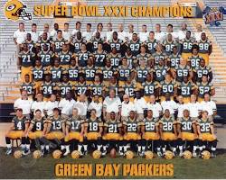 Image of 1996 Green Bay Packers team celebrating