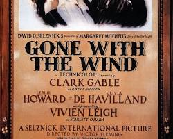 Gone with the Wind (1939) passionate love movie poster