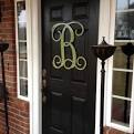 Metal monogram letters for front door