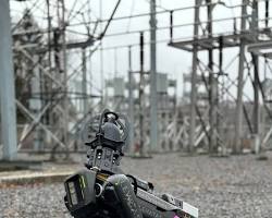 Imagen de Spot® inspeccionando una línea eléctrica