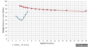 The Efficiency of Walking Vs. Running : r/dataisbeautiful